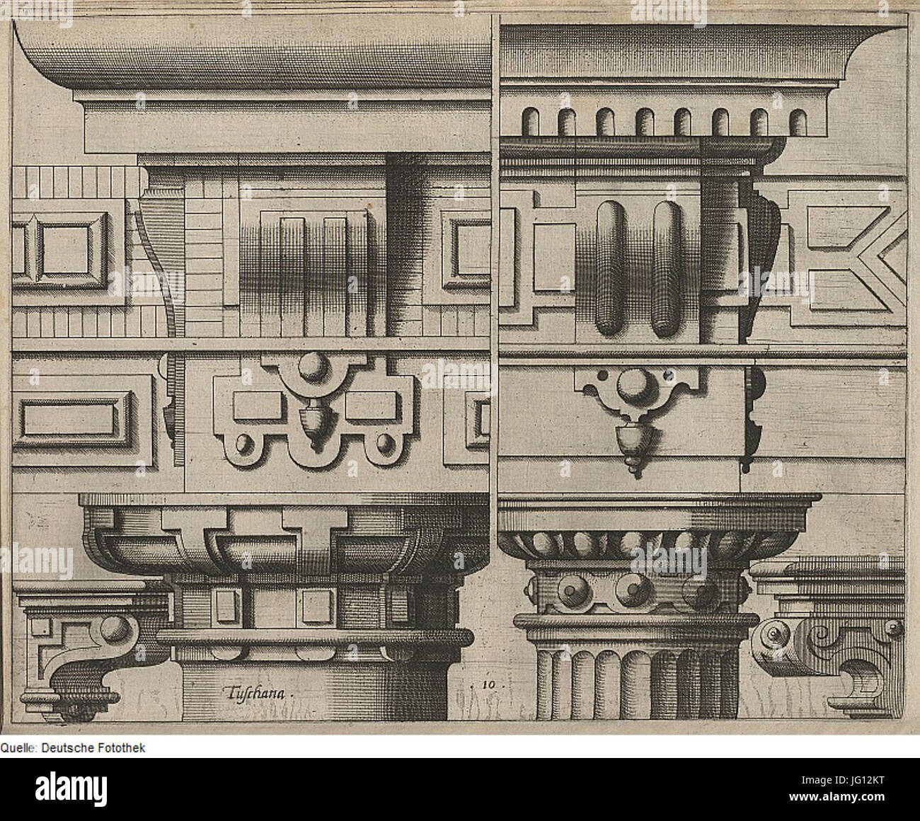 Fotothek df tg 0006055 Architektur ornement 5E 5E 5E Bauelement Architrav frites 5E 5E 5E Eierstab Kapitell 5E Banque D'Images