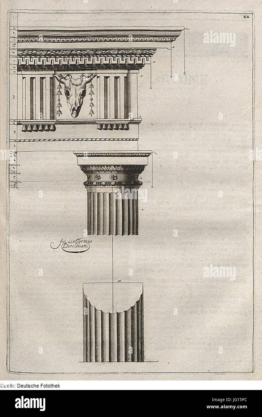 Fotothek df tg 0008000 Architektur 5E Säule 5E Gebälk Kapitell 5E 5E 5E Metope Triglyphe ornement 5E Banque D'Images