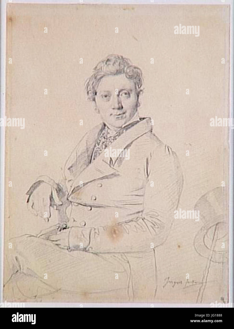 François Forster - Portrait par Ingres Banque D'Images