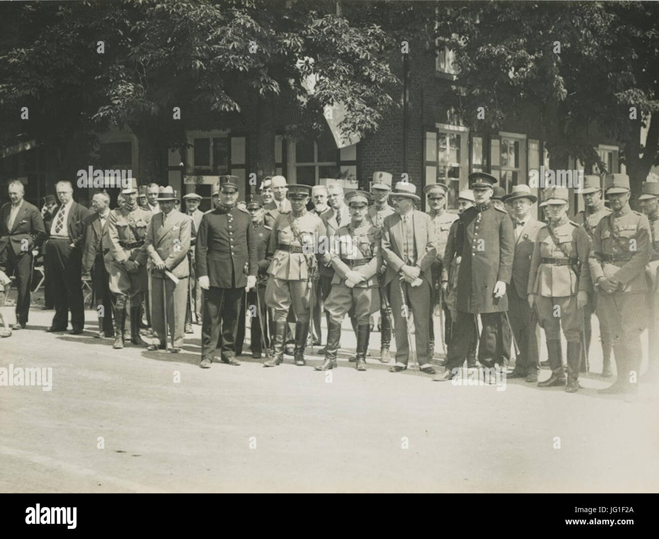 Gasten van de organisatie op de Baan Mookse tijdens de 23e Vierdaagse. - F40423 - KNBLO Banque D'Images