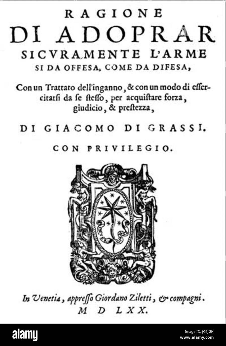 Giacomo di Grassi Ragione di adoprar Banque D'Images