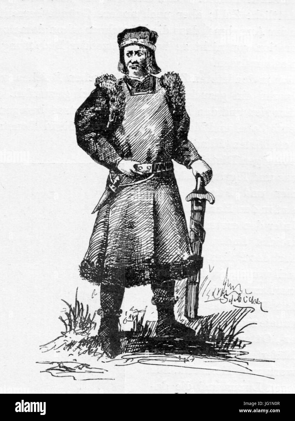 Kürschner-Handwerk, Das 1. Jg. N° 1, S. 3, Krieger, 10. u. 11. Jahrhundert Banque D'Images