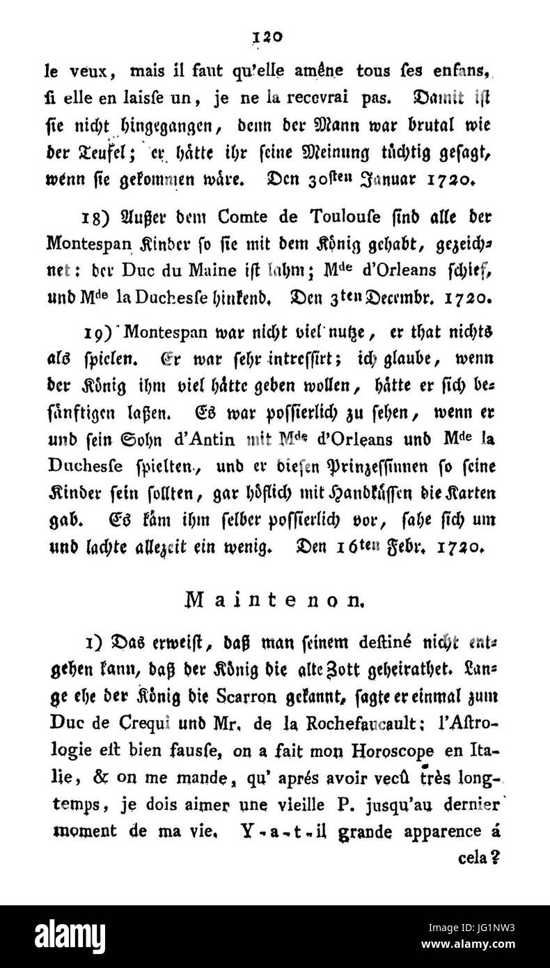 De Anekdoten vom Französischen Hofe (Liselotte von der Pfalz) 124 Banque D'Images
