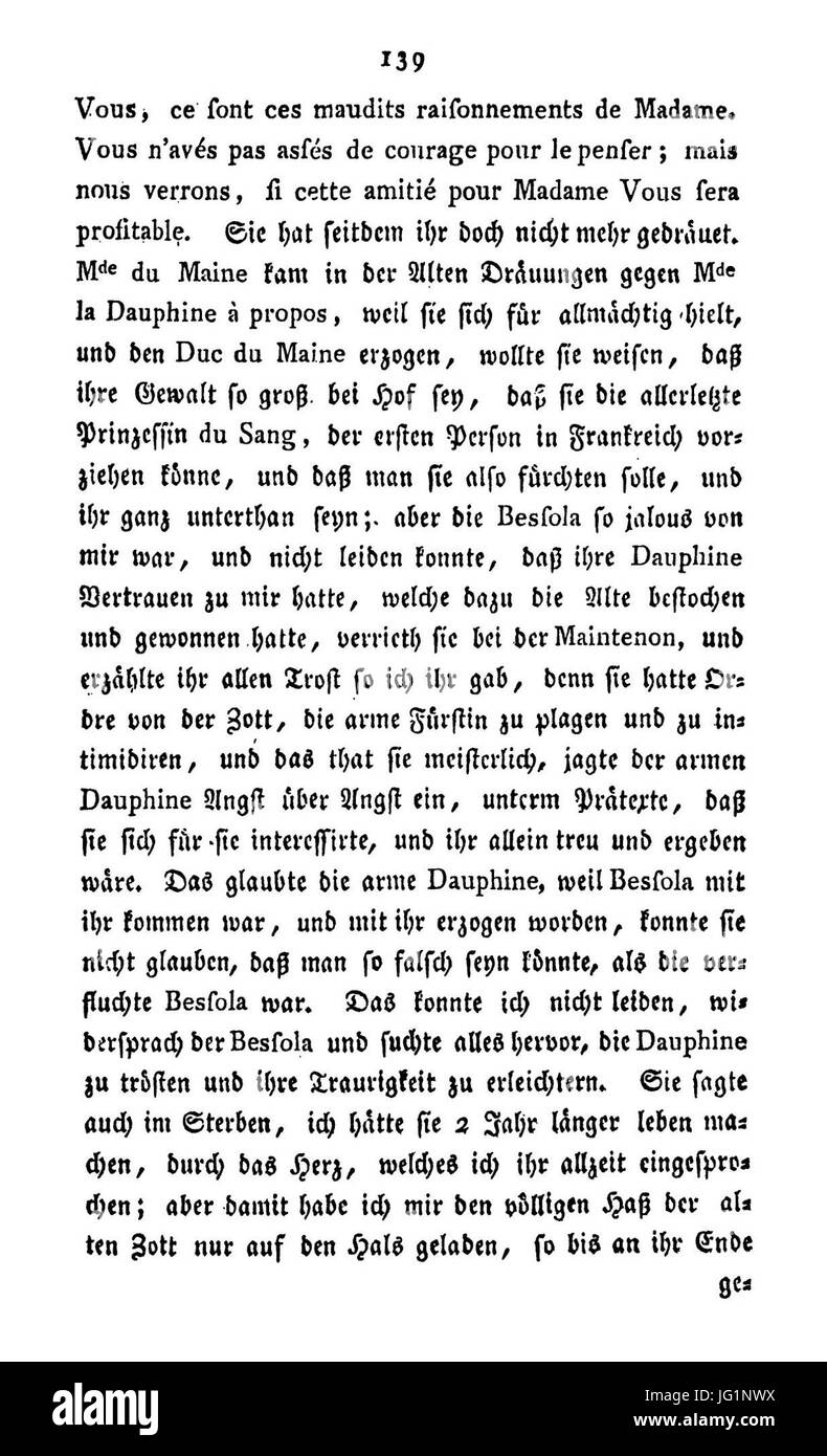 De Anekdoten vom Französischen Hofe (Liselotte von der Pfalz) 143 Banque D'Images