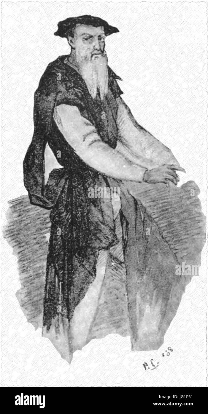 La conception de costumes pour Ferdinand Prévot comme Bernardino de Benvenuto Cellini de Berlioz - Julien 1888 p120 Banque D'Images