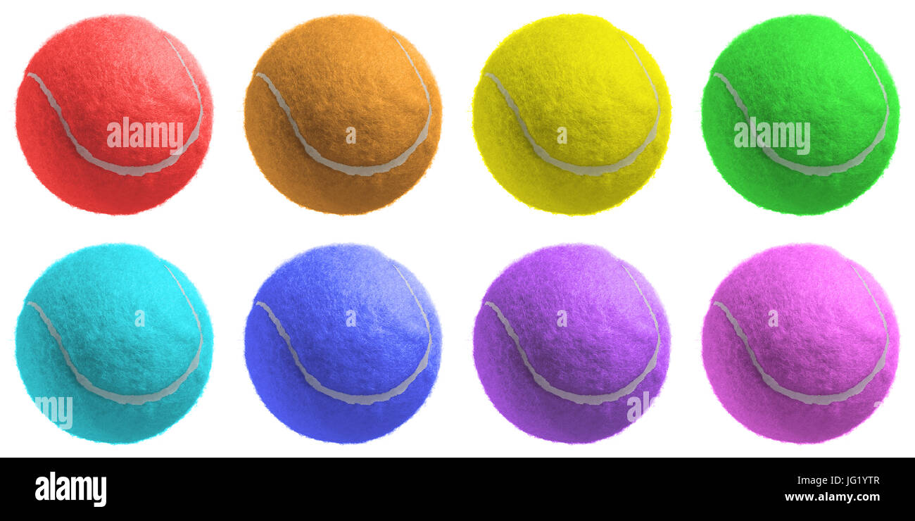 Autre couleur balle de tennis isolated on white Photo Stock - Alamy