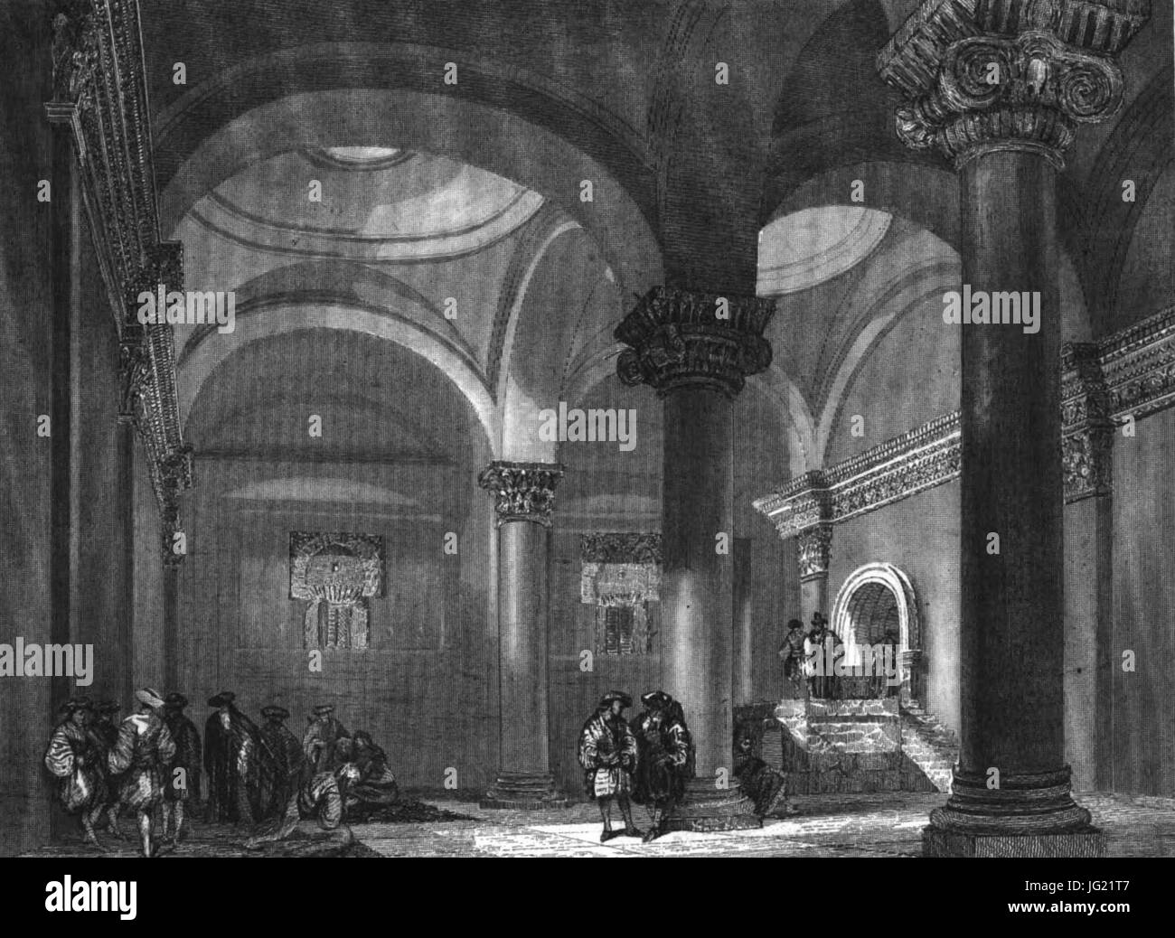 Illustration pour la Terre-Sainte et les lieux illustrés par les apôtres, par Adrien Egron, 1837 (10) Banque D'Images