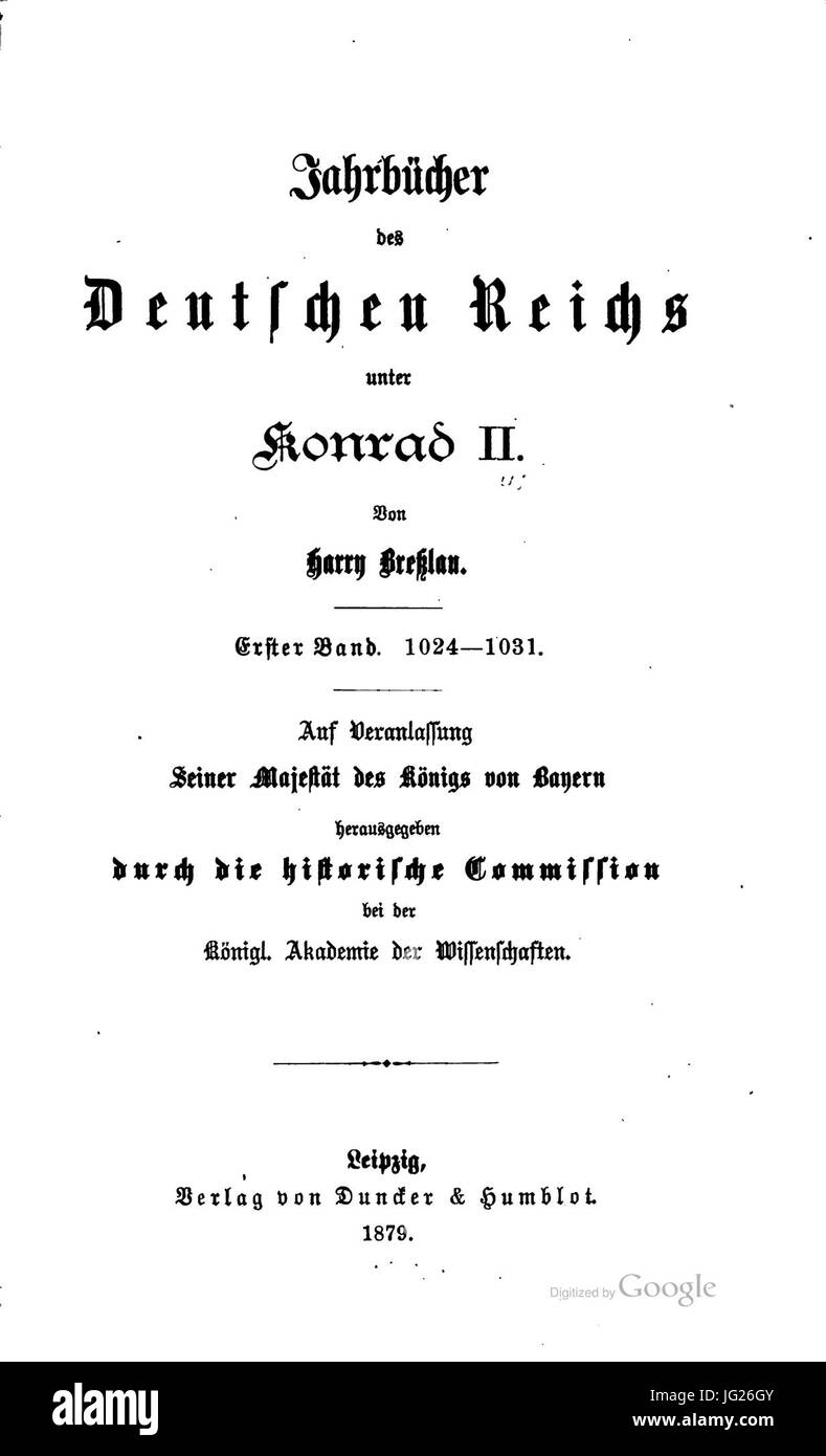 Jahrbücher Konrad II Bande 1 002 Banque D'Images