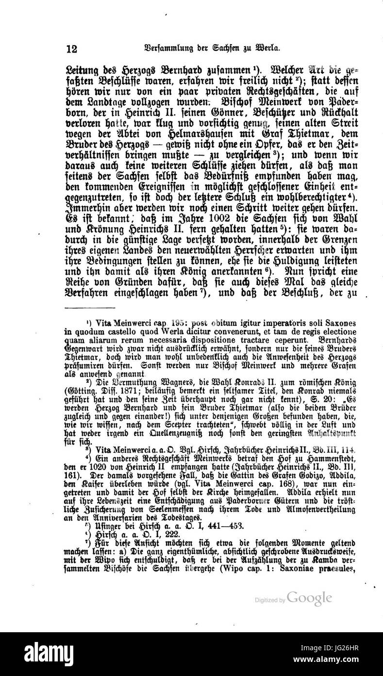 Cette entrée de 'Jahrbücher Konrad II' volume 1 présente des informations historiques sur Konrad II, l'empereur romain germanique. Il offre un aperçu de l'histoire politique et culturelle du début du XIe siècle. Banque D'Images