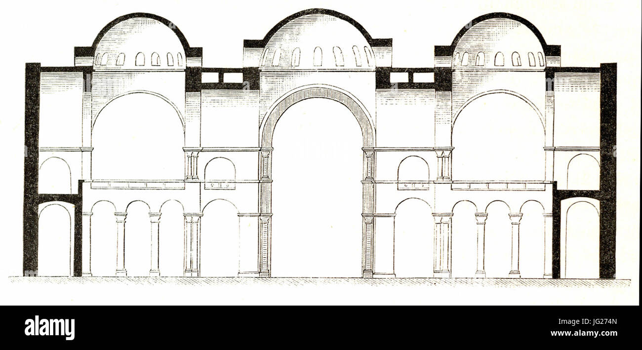 Jahrbuch MZK 03 Bande - Gewölbesystem Marcuskirche - Fig 12 Querschnitt Venedig Banque D'Images