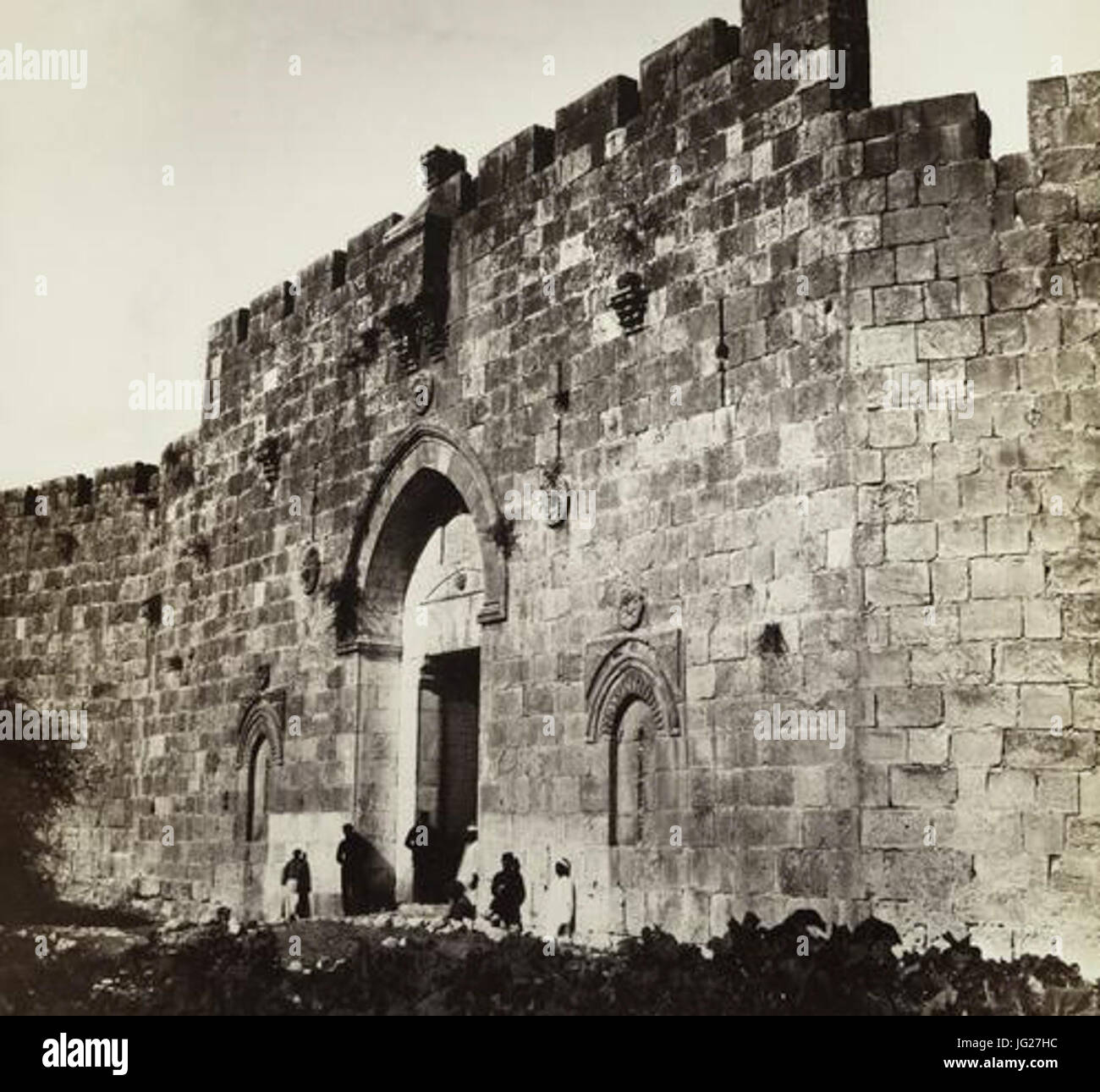 James McDonald. Les murs de la ville la Porte de Sion. 1865 28cropped29 Banque D'Images