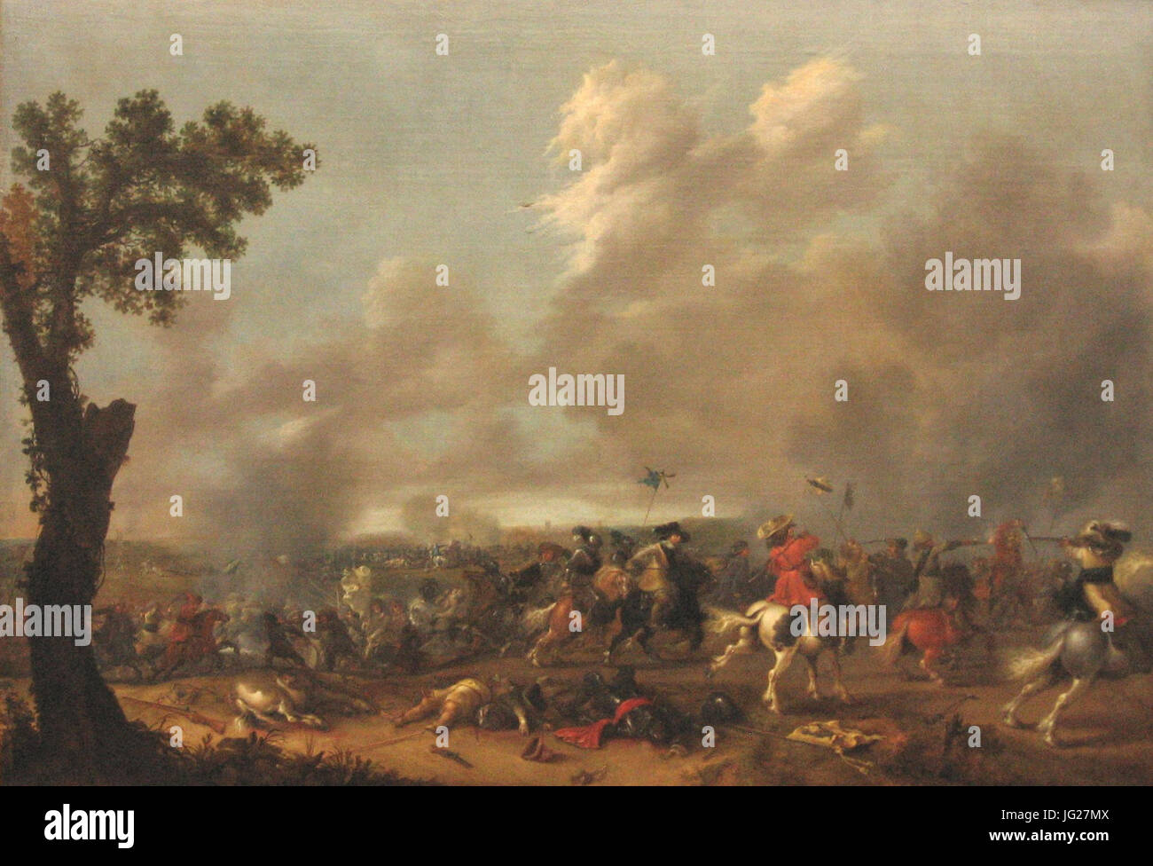 Jan Asselijn König Gustav Adolf II in der Schlacht von Lützen 1635 Banque D'Images