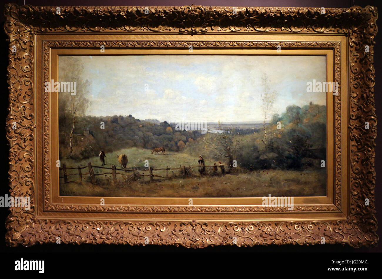 Jean-baptiste-Camille Corot, le pastorizia alture sopra sévres, ttc, CA 1865-70 Banque D'Images