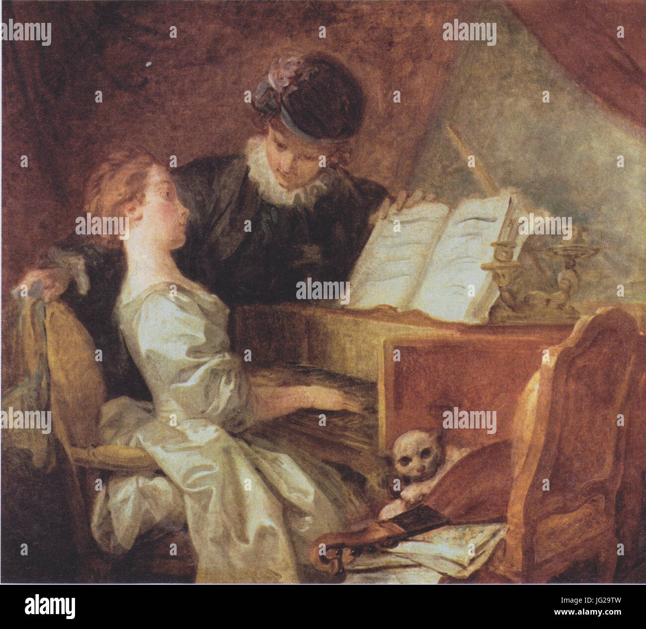 Jean-Honoré Fragonard - Die Musikstunde - ca1770 Banque D'Images