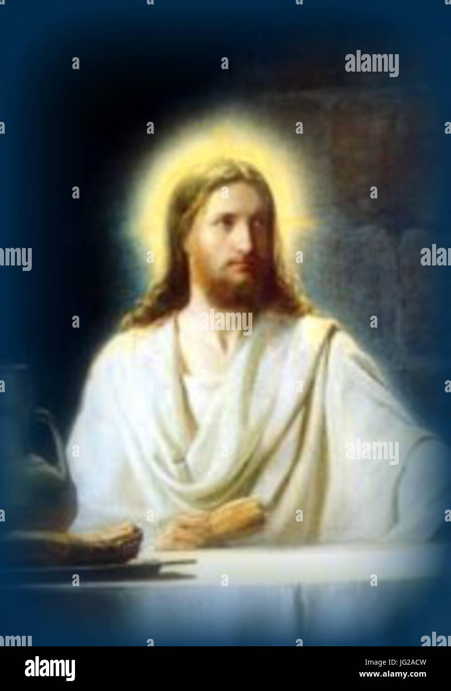 Jésus dans la route d'Emmaüs, Carl Bloch Photo Stock - Alamy