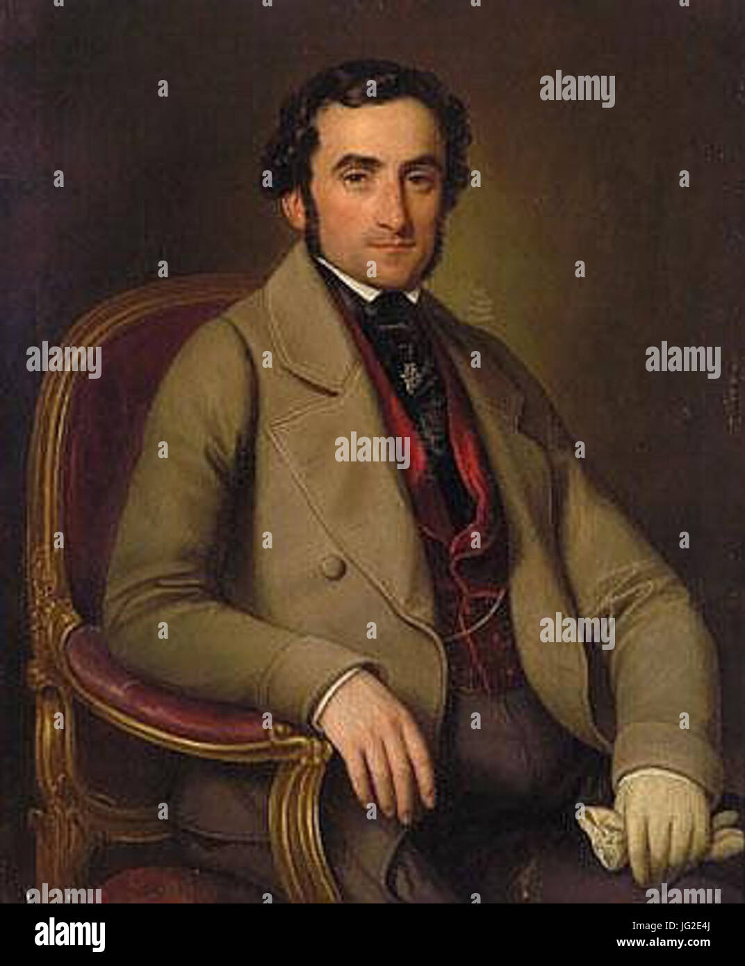 Josef Lavos - Porträt des Kapellmeisters Joseph Heinisch Banque D'Images