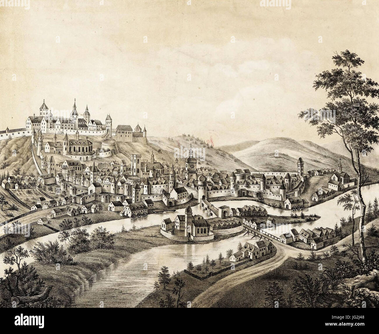 W 1500 roku Kłodzko Banque D'Images