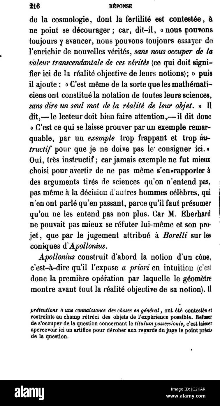 - Kant Prolégomènes - 216 Banque D'Images