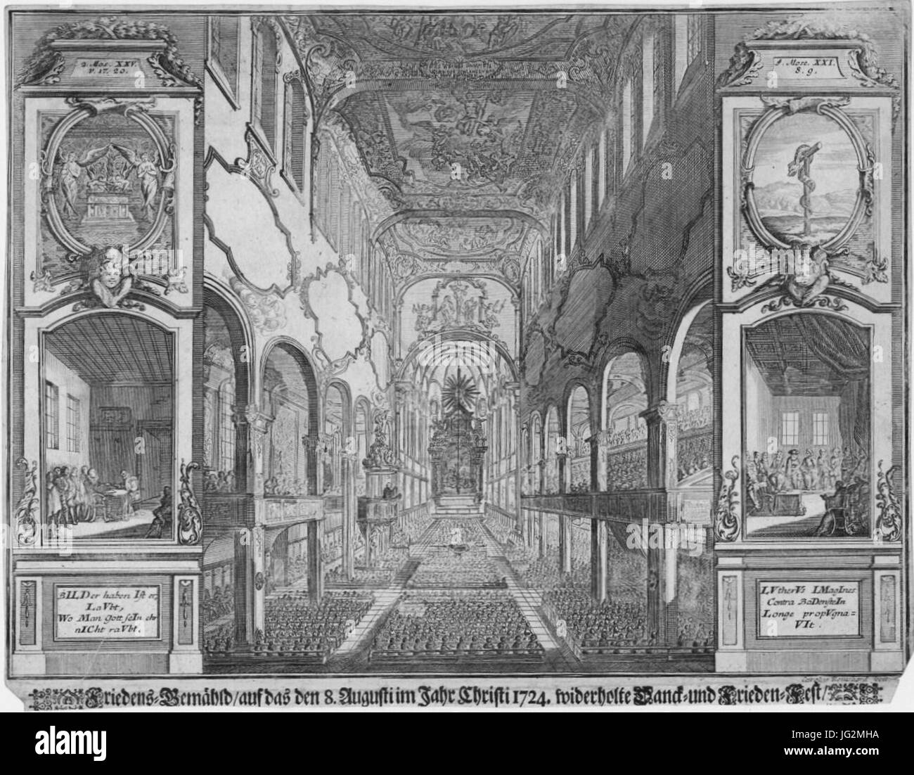 Karl Remshard Friedens-Gemähld 1724 Barfüßerkirche Augsburg Banque D'Images