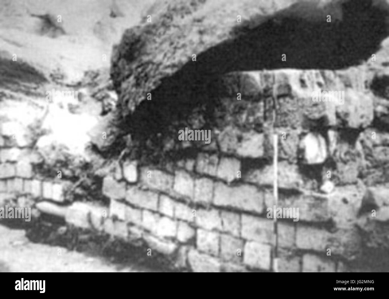 Karnak-Fundament eingestürzter mit Säule Banque D'Images