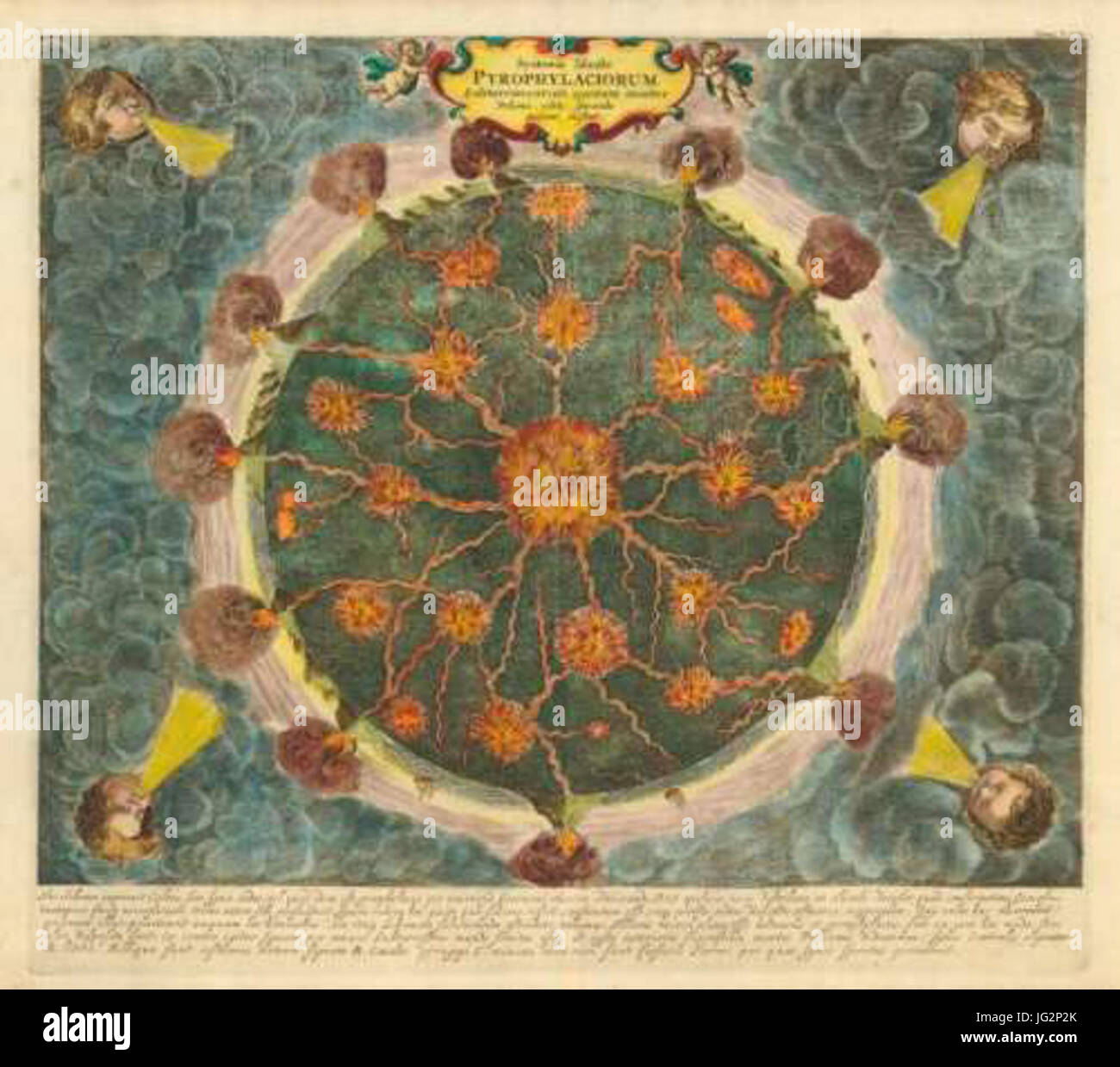 Athanasius Kircher Micromys minutus Mundus Pyrophylaciorum Micromys minutus - 28 1668 Couleur29 Banque D'Images