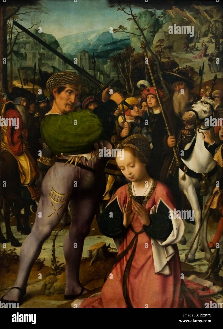 Kmska Jan Provoost (1462-1529) - De marteldood van de heilige Catharina Van Alexandrië 28-02-2010 13-54-06 Banque D'Images