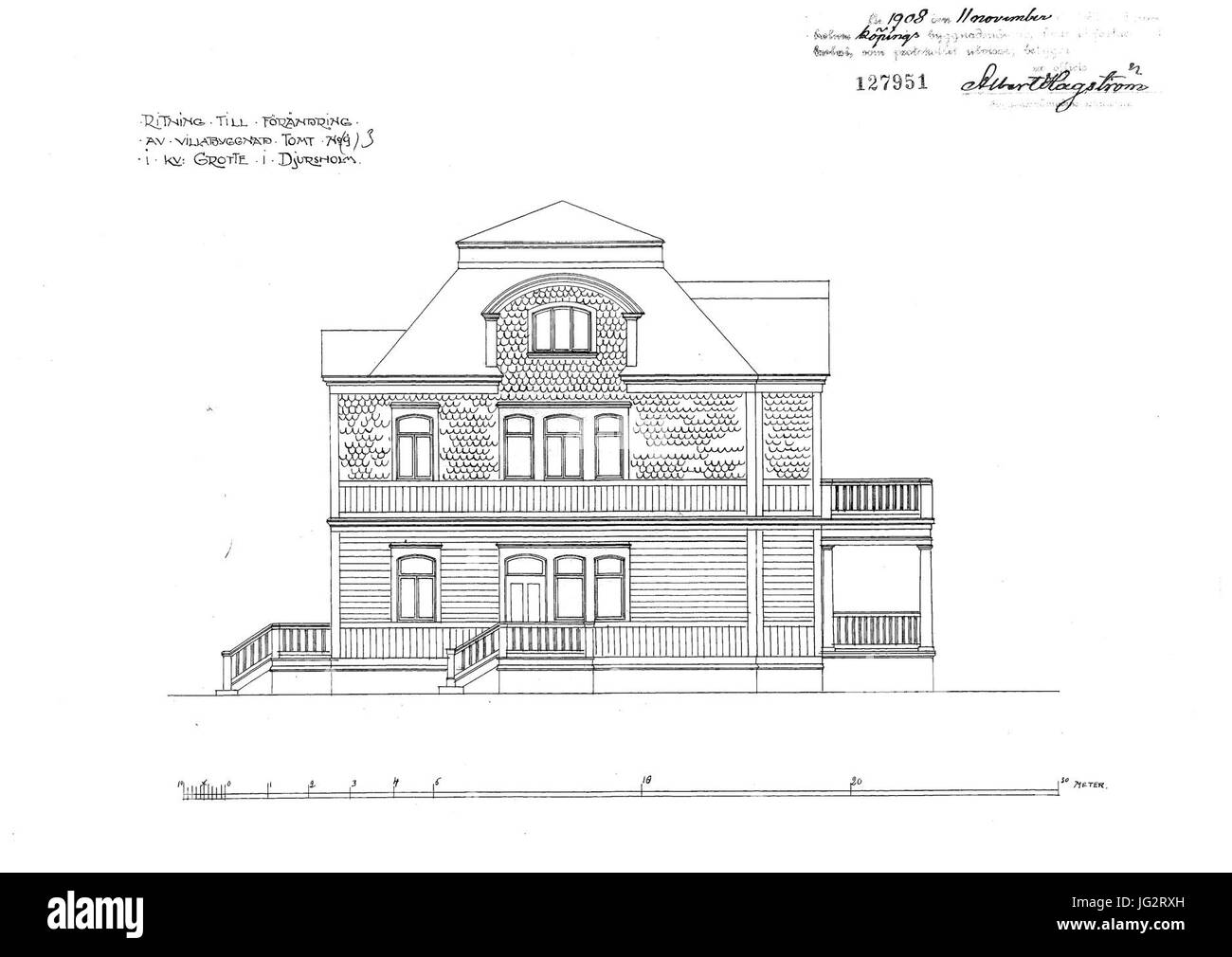 Grotte 7 fasad nordväst Banque D'Images