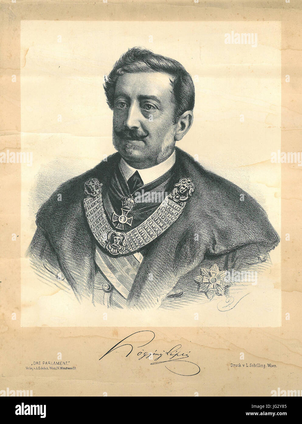 Lơ szló Szơ3A1591gyény-Marich (1806-1893) - portrait Banque D'Images