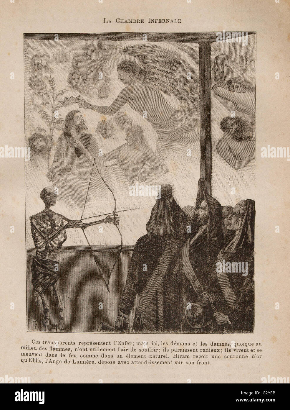 Léo de Taxil-Mystères du Métro Cadet-gravure 39 Banque D'Images