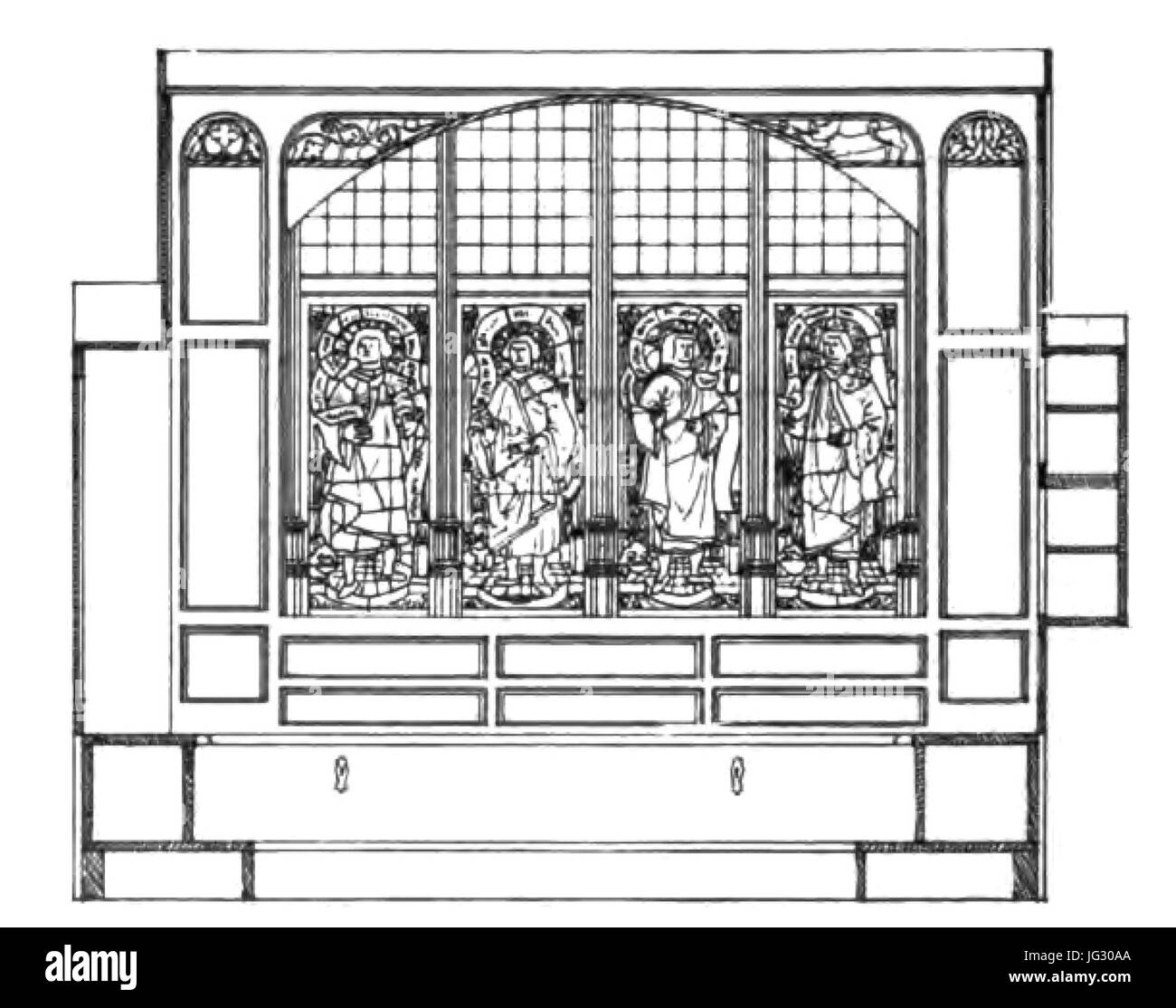 Lüneburg 076 Körkammer Südwand Rathaus Banque D'Images