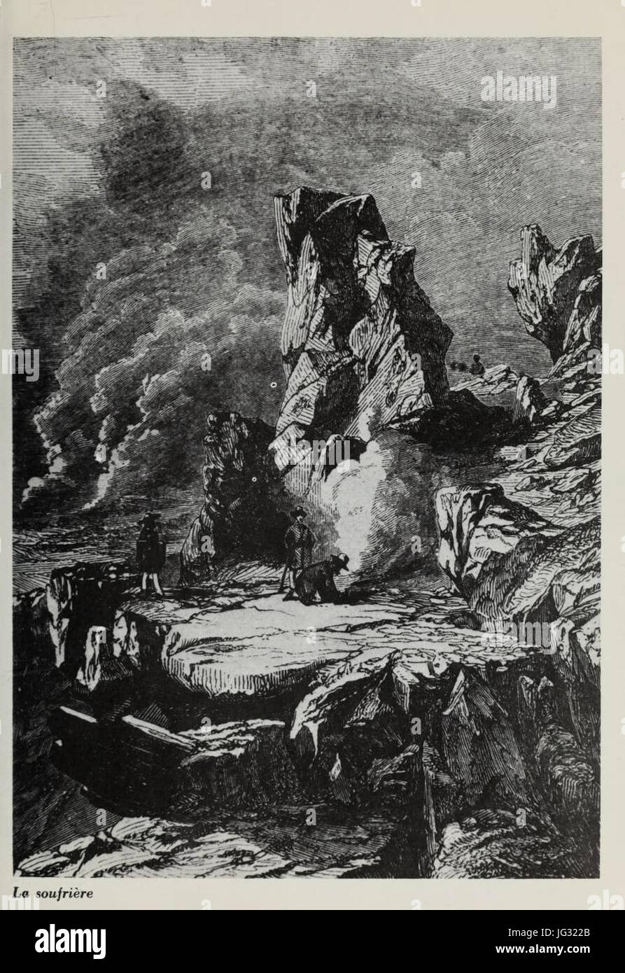 La Soufrière Lacour T2, N9 Banque D'Images