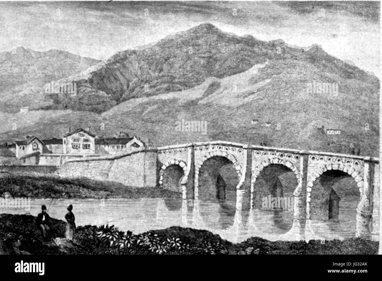 Pittoresque Guide 131 Caserne retranchée de Ponte Noro sur le Golo cropped Banque D'Images