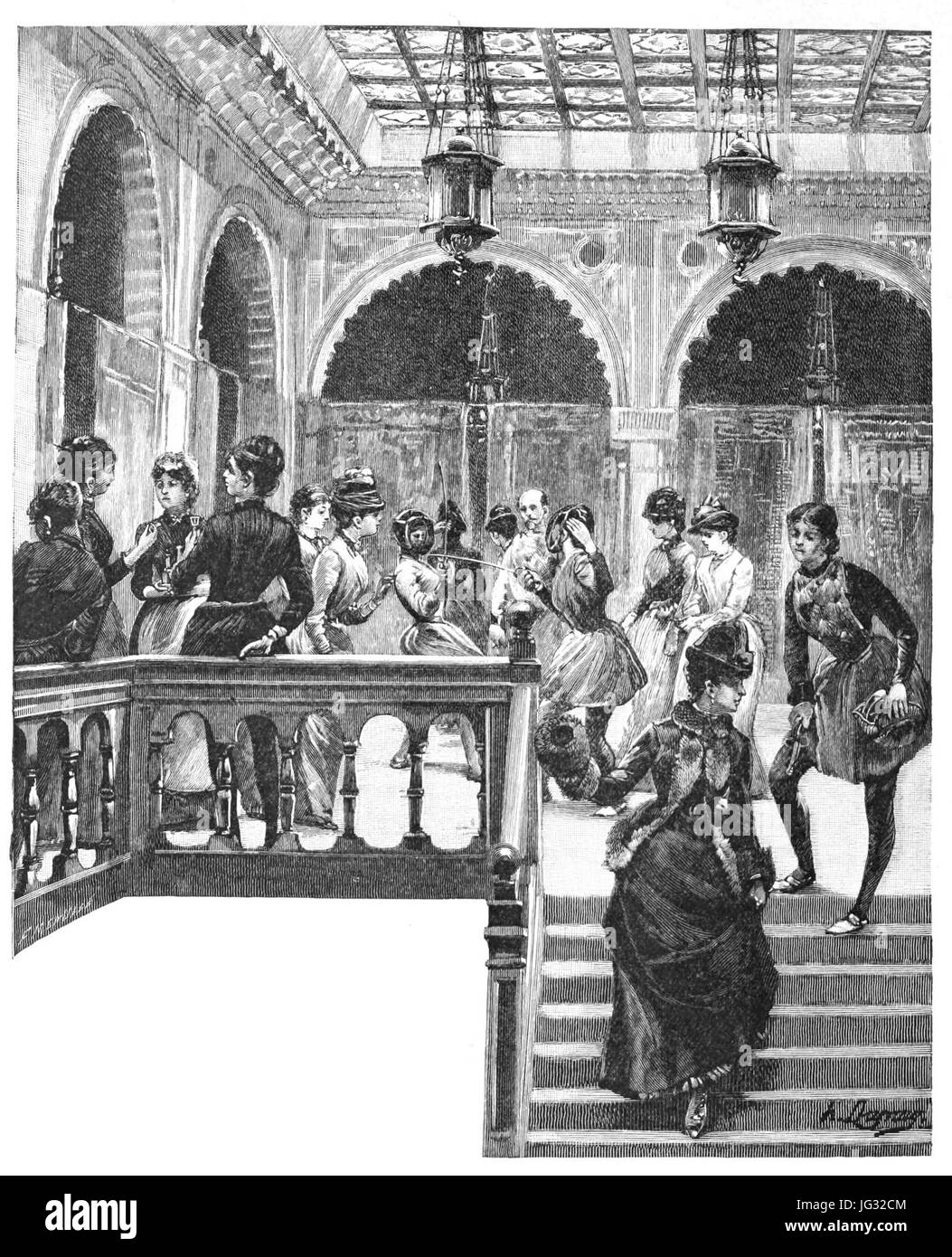 Mesdames Fencing-Room Banque D'Images