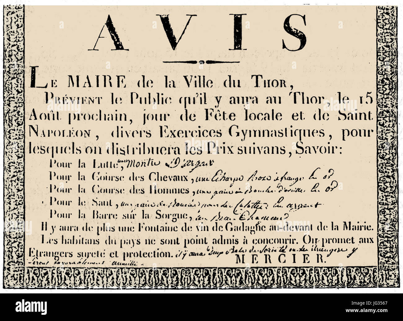 Le Thor 15 août Saint Napoléon Banque D'Images