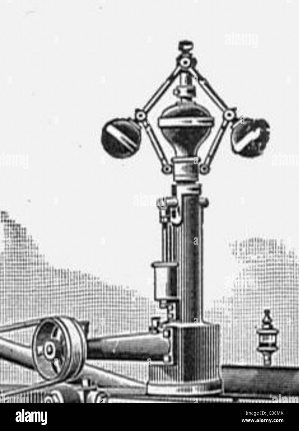 Régulateur centrifuge chargé 28nouveau catéchisme de la machine à vapeur 190429 Banque D'Images