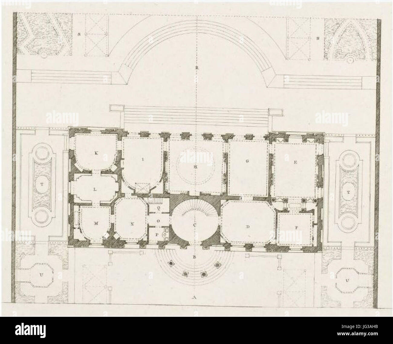 Hôtel de Monaco - Princesse de Monaco - Plan du rez-de-chaussée Banque D'Images