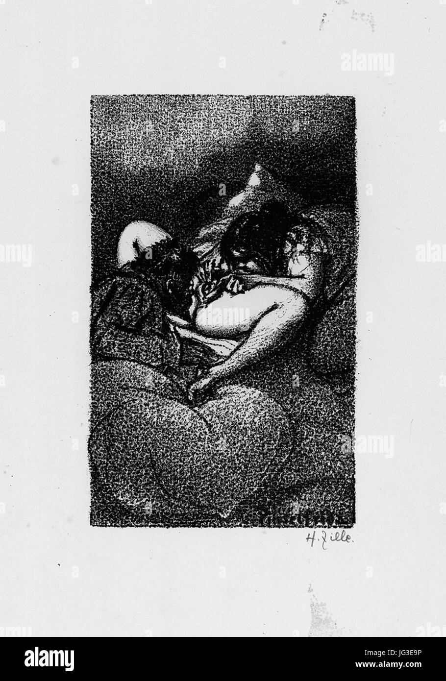 Heinrich Zille Hurengespräche Pinselfrida Untersuchung Banque D'Images