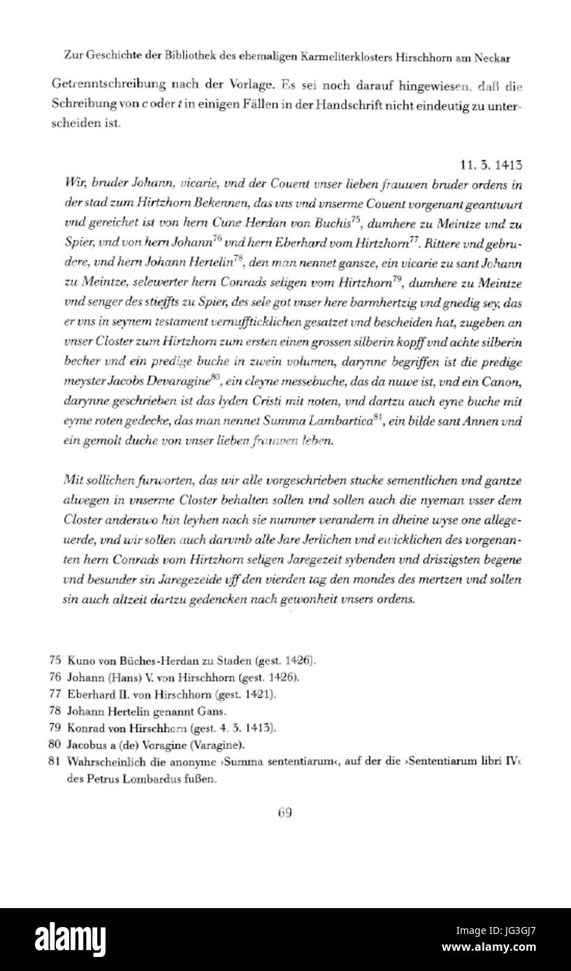 Hirschhorn déclaration 1 karmeliter Banque D'Images