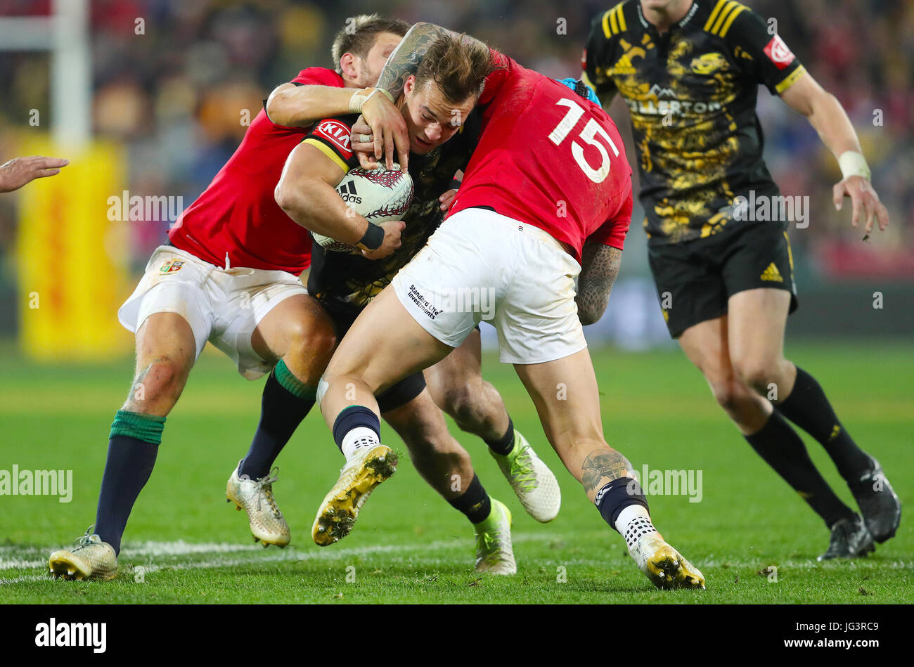 Ouragans Wes Goosen pendant le match au stade Westpac, à Wellington. APPUYEZ SUR ASSOCIATION photo. Date de la photo: Mardi 27 juin 2017. Voir l'histoire de PA RUGBYU Lions. Le crédit photo devrait se lire comme suit : David Davies/PA Wire. Banque D'Images