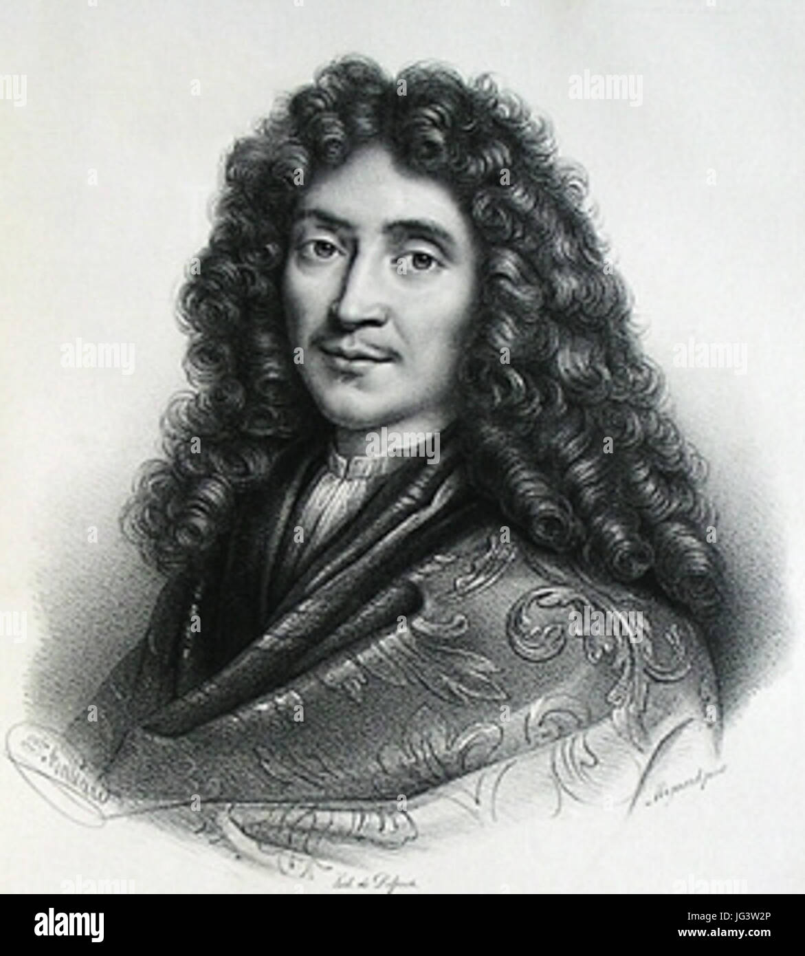 Gravure de Molière Banque D'Images