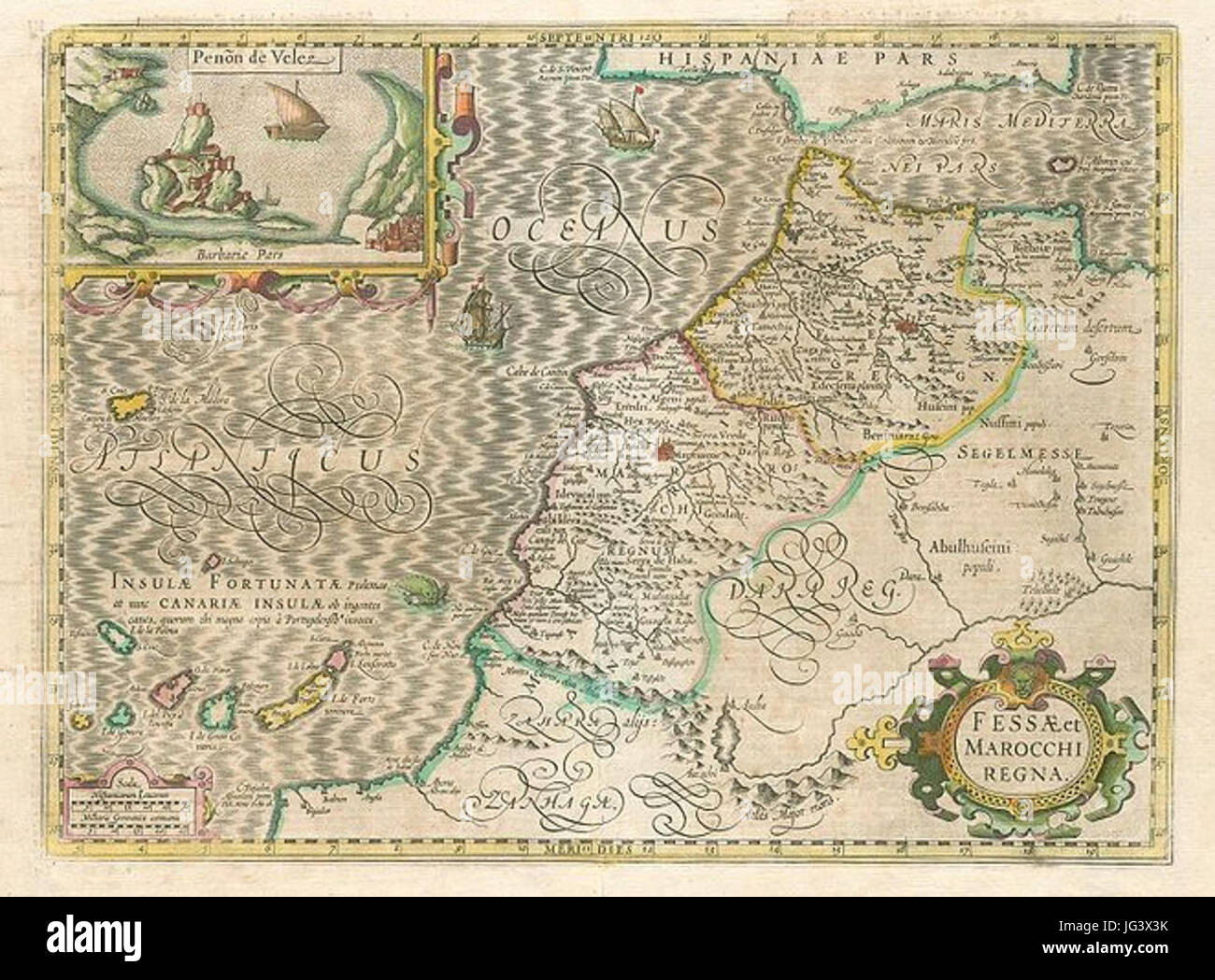 Maroc 1634 Gerardus Mercator 2841798-recto29 Banque D'Images