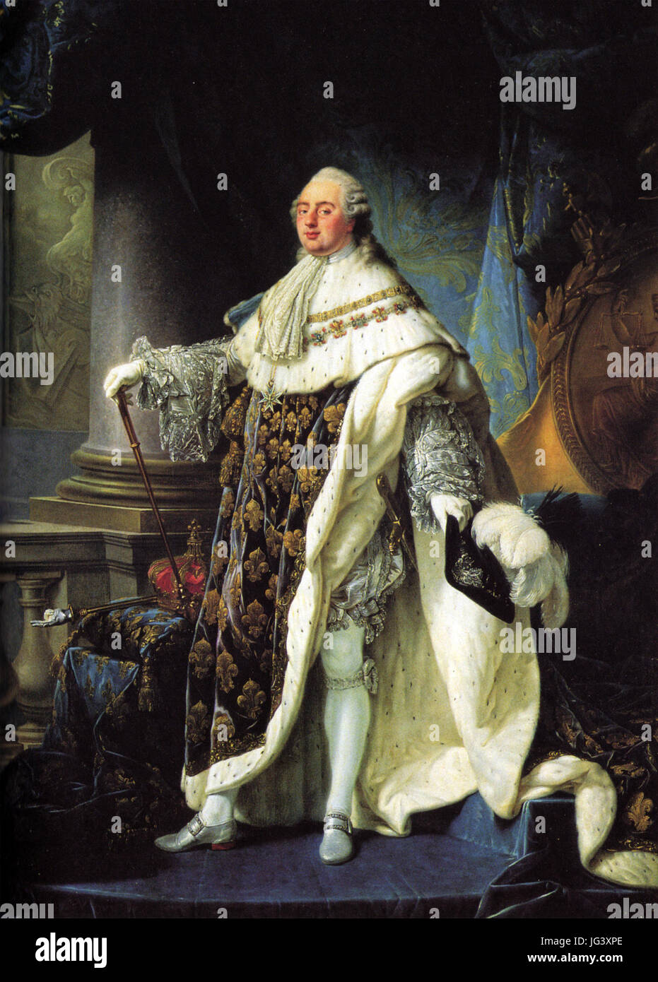 Ludvig XVI av Gran Bretagna porträtterad av Callet AF Banque D'Images