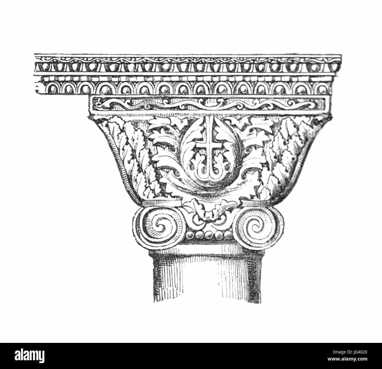 MZK 001 Nr 04 Zur Orientirung auf dem Gebiete der Baukunst - Fig. 02 Kapitá Ionisches3A4l Banque D'Images