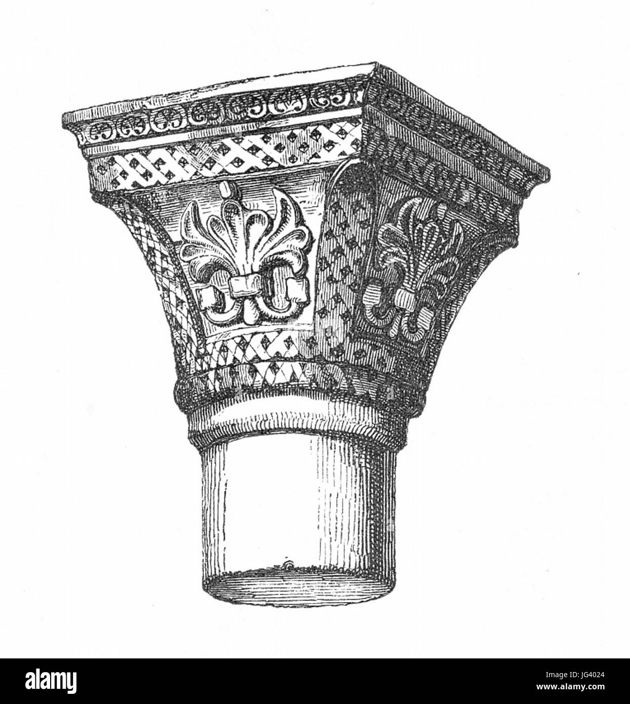 MZK 001 Nr 04 Zur Orientirung auf dem Gebiete der Baukunst - Fig. Byz 06. Kapitäl San Marco Venise Banque D'Images
