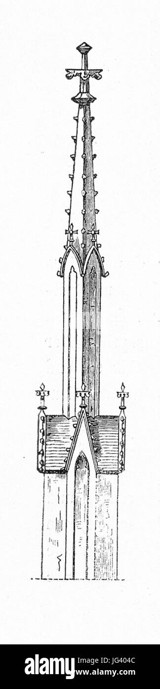 MZK 001 Nr 10 Charakteristik der Baudenkmale Böhmens - Fig. Prag 33 Wenzelkapelle Fiale Banque D'Images