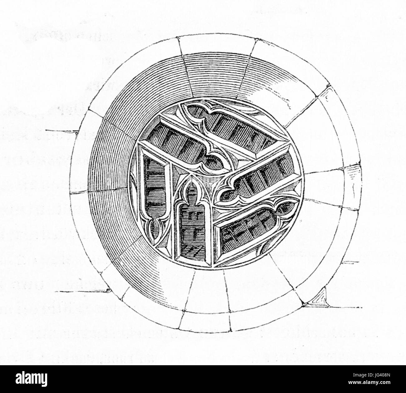 MZK 002 Nr 07 Obermauern Maria Schnee - Fig. 01 Rundfenster über dem Portal Banque D'Images
