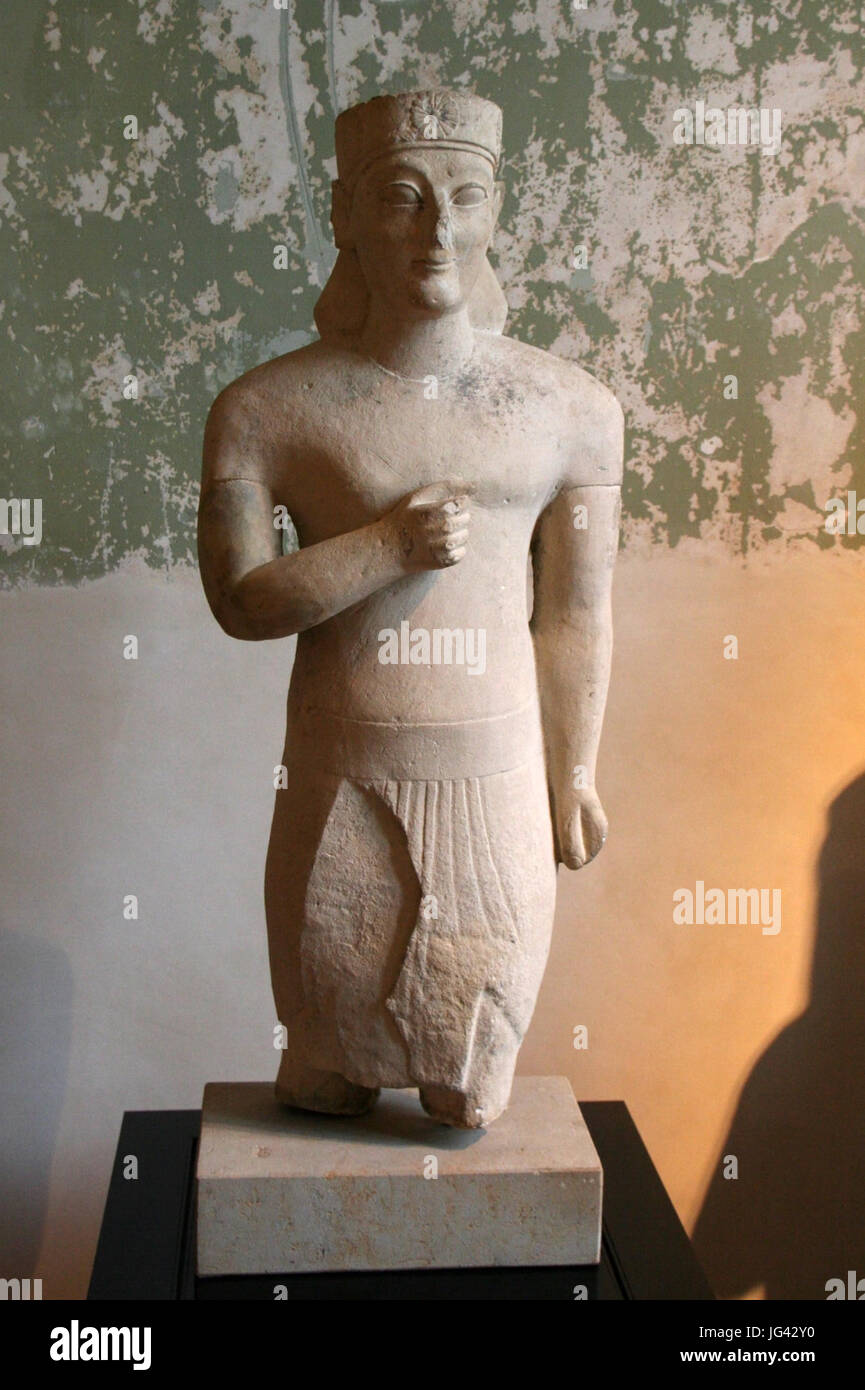 Neues Museum - MäA nnliche Rosettendiadem4Statue mit Banque D'Images