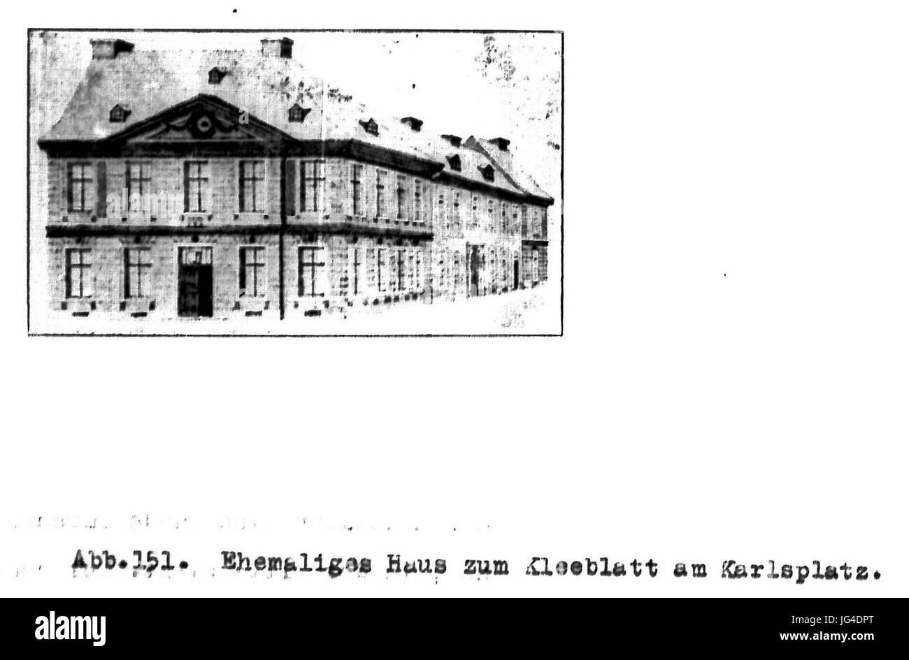 Paul Sültenfuß (1872-1937), Das Düsseldorfer Wohnhaus zur Mitte des 19. Jahrhunderts, (Diss. Aix-la-Chapelle), 19 ème , Abb.151 Ehemaliges Haus zum Kleeblatt am Karlsplatz à Düsseldorf Banque D'Images