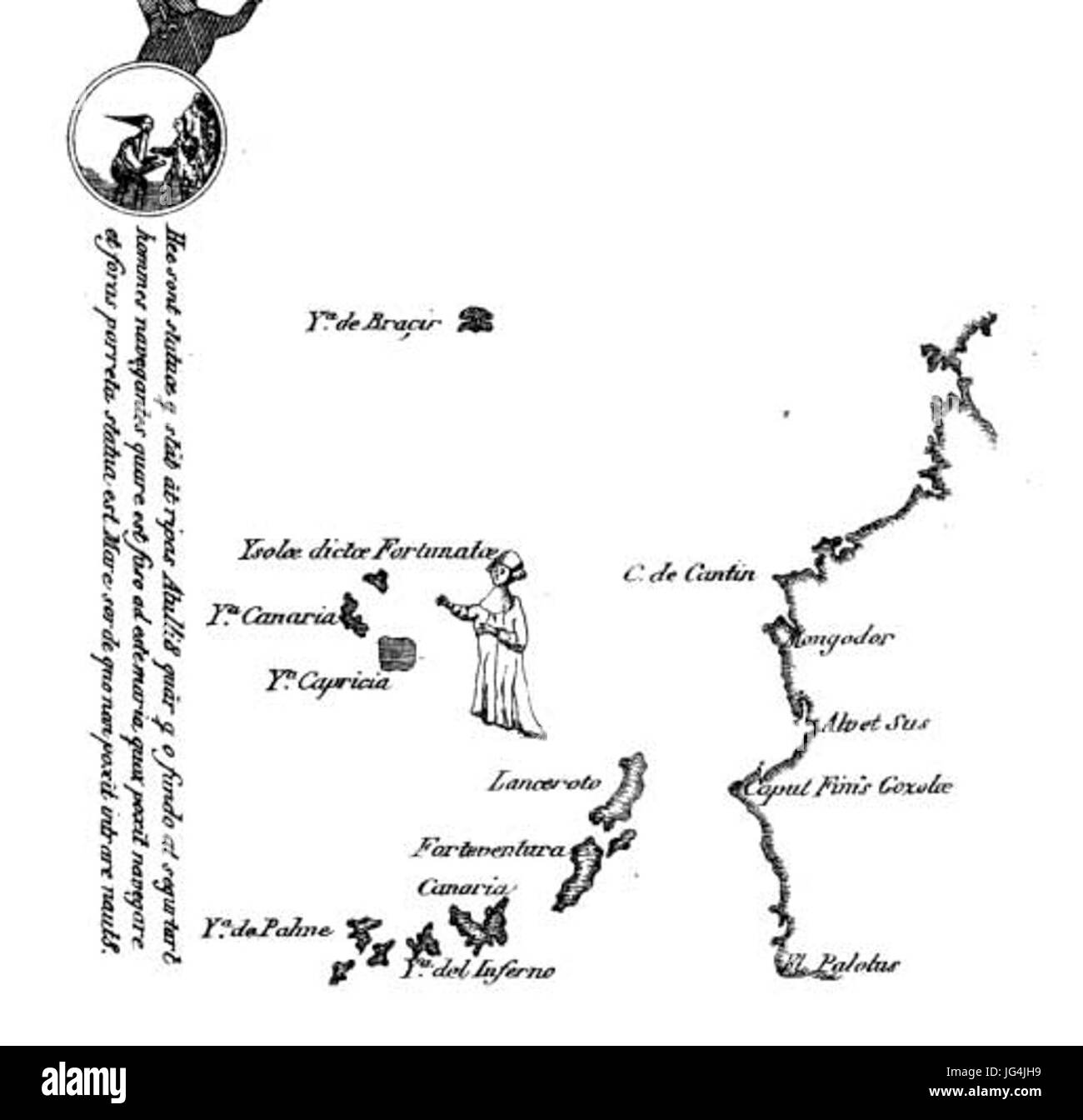 Frères Pizzigani 1367 28 carte détaillée de l'Atlantique29 Banque D'Images
