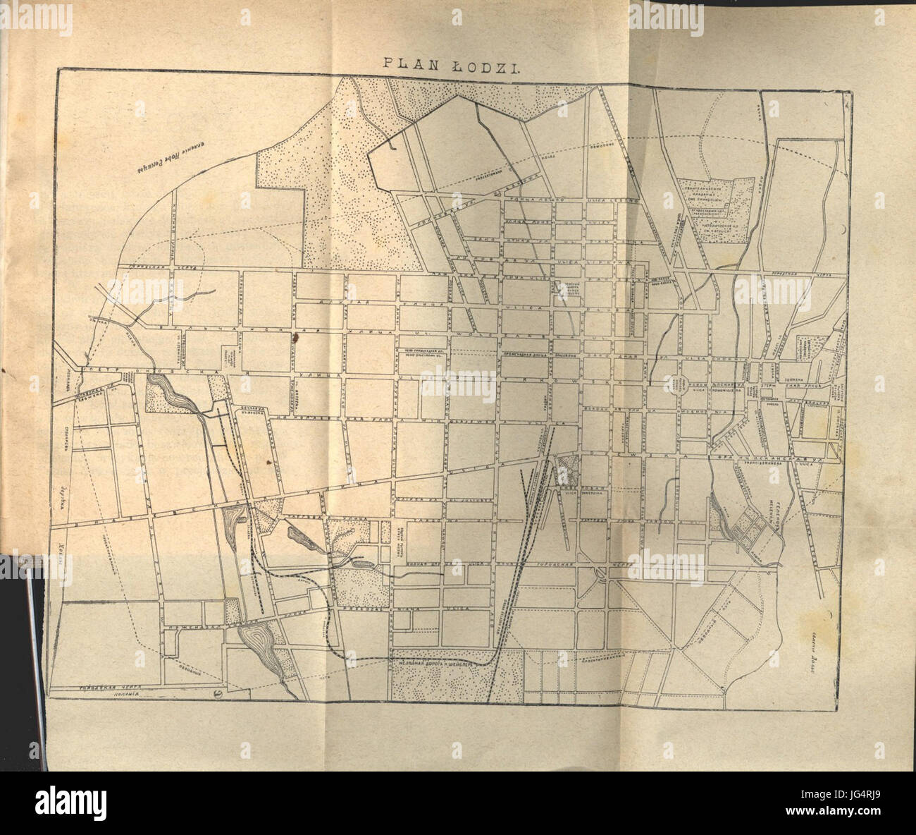 Plan de Łodzi 1897 Banque D'Images